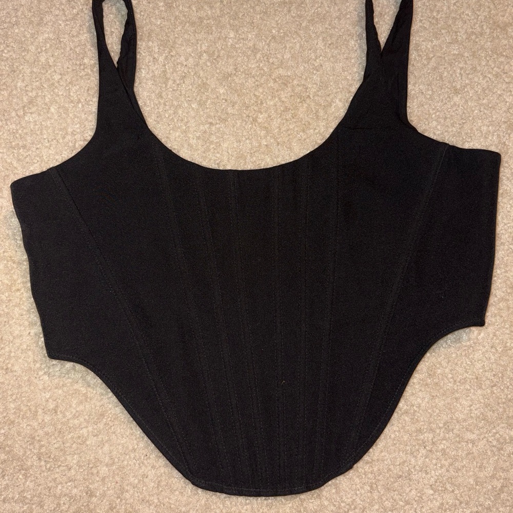 White Fox Boutique Black Crop Top